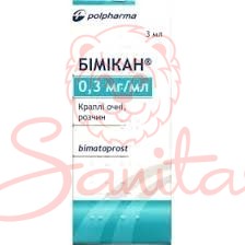 Бімікан краплі очні р-н 0.3мг/мл фл. 3мл                                        