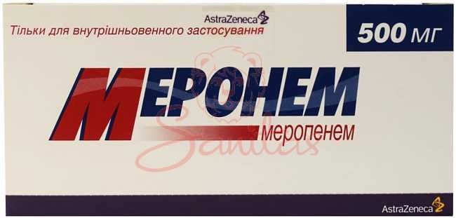 Меронем пор. д/р-ну д/ін. 500мг №10                                             