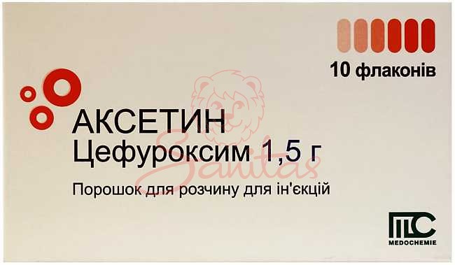Аксетин пор. д/р-ну д/ін. 1.5г фл. №10                                          
