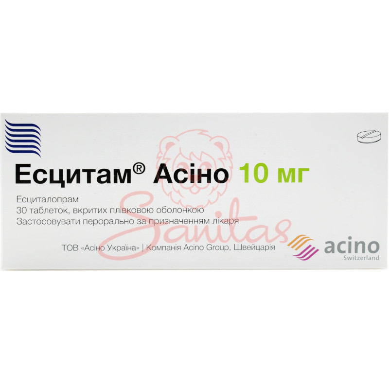 Есцитам Асіно таб. 10мг №30 (10х3)                                              