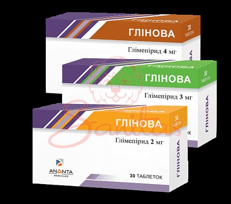 Глінова таб. 3мг №30 (10х3)                                                     