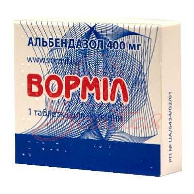 Ворміл таб. жувальні 400мг №1                                                   