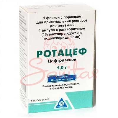 Ротацеф порошок д/р-ну д/ін. 1г №1 з розчинником 3.5мл №1                       