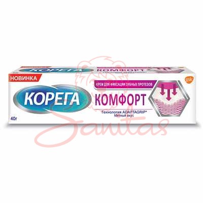 Корега Комфорт фіксуючий крем для зубних протезів 40г                           