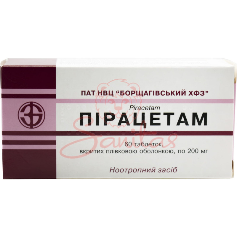 Пірацетам таб. 200мг №60 (10х6)                                                 