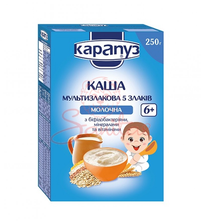 Каша Карапуз мол. мультизл. 5 злаків 250г                                       