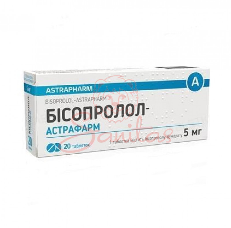 Бісопролол-Астрафарм таб. 5мг №20 (10х2)                                        