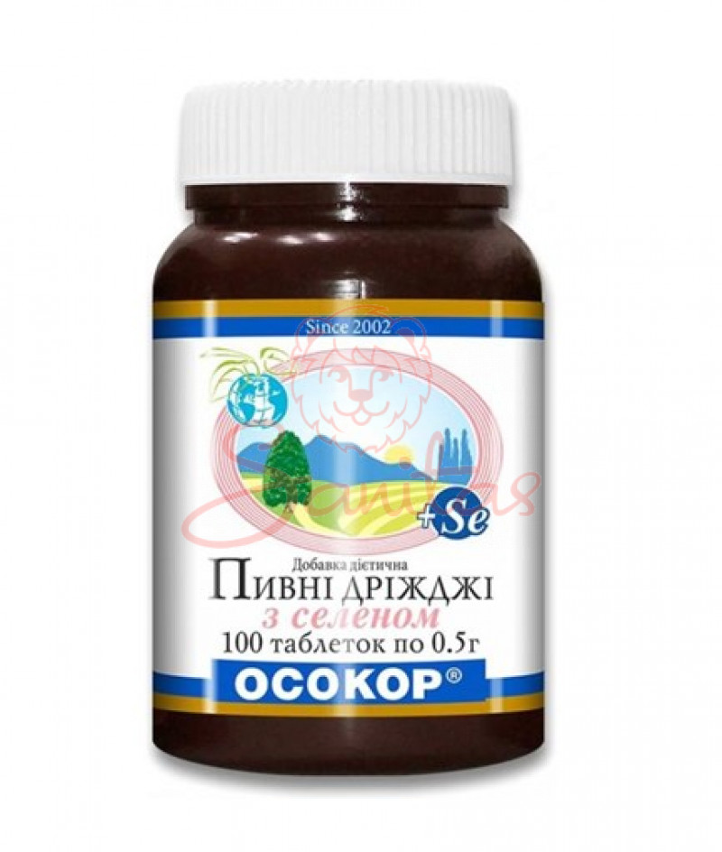 Дріжджі пивні Оскор з селеном таб. №100                                         