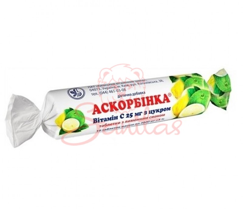 Аскорбінка-КВ лимон таб. 25мг №10                                               