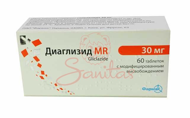 Діаглізид MR таб. 30мг №60 (10х6)                                               