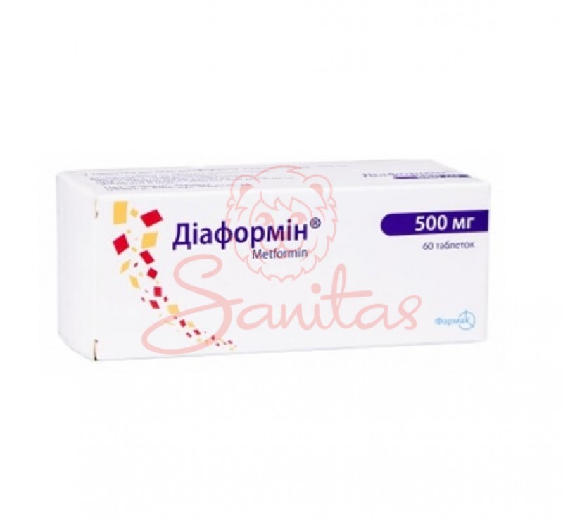 Діаформін таб. 500мг №60 (10х6)                                                 