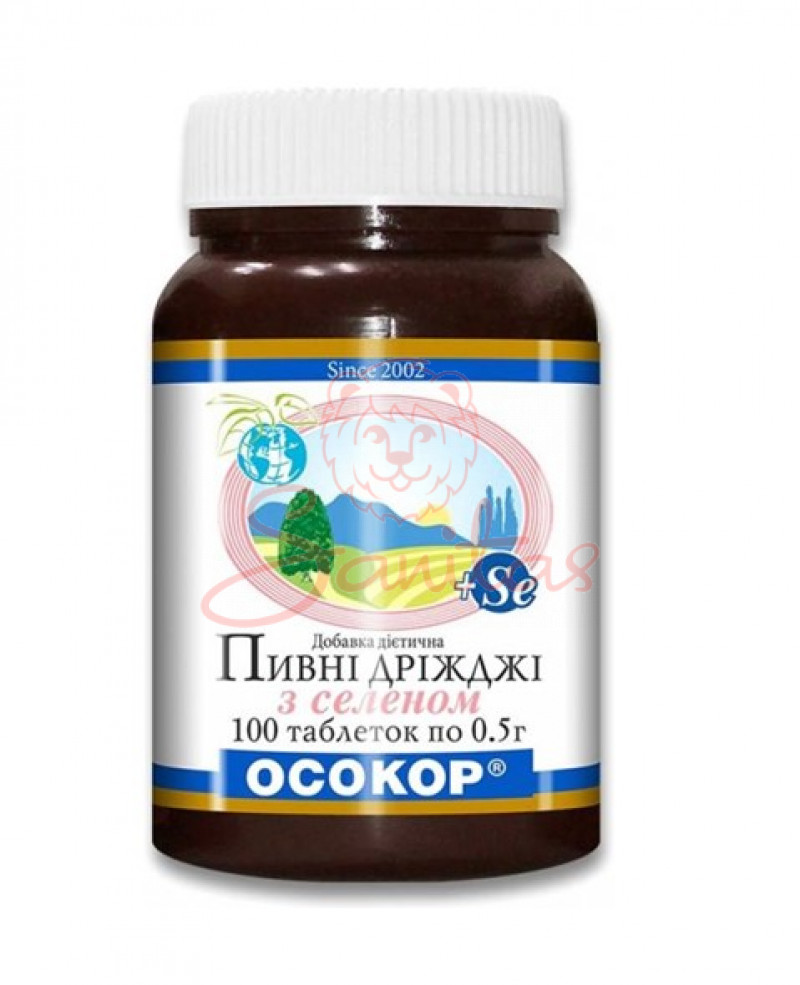 Дріжджі пивні Оскор з селеном таб. №100                                         