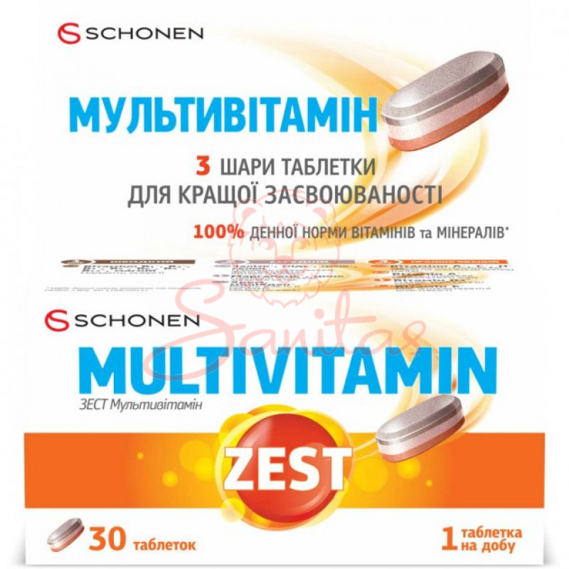 Зест Мультивітамін таб. №30                                                     