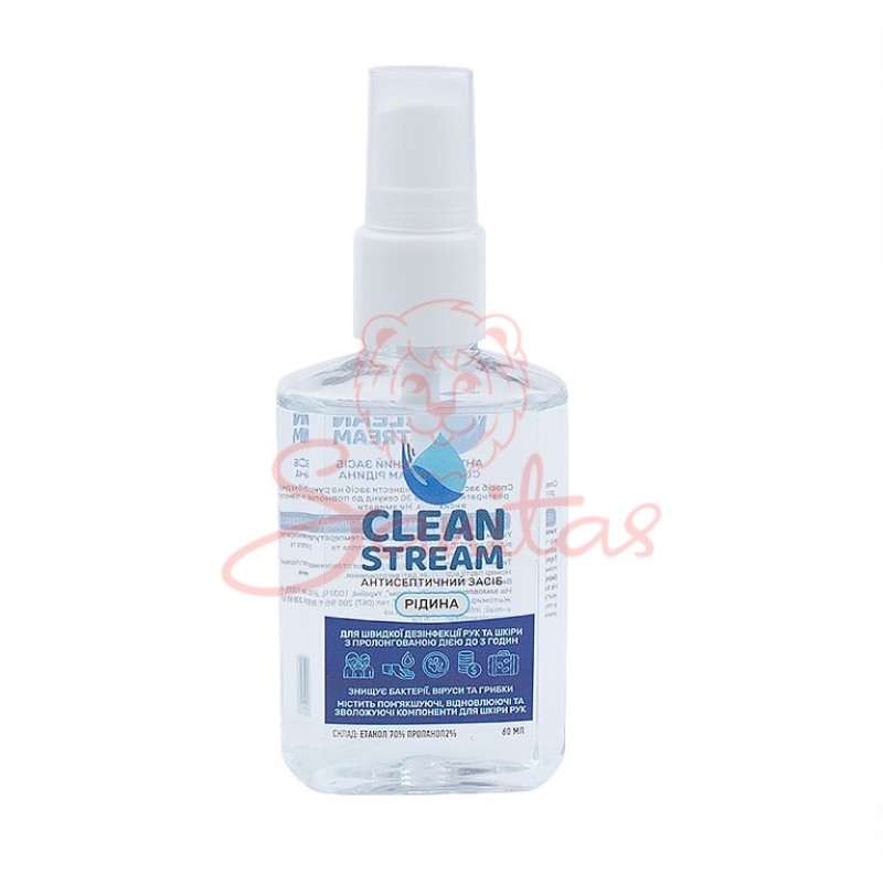 Клін Стрім (Clean Stream) рідина антисептична для рук 60мл розпилювач           