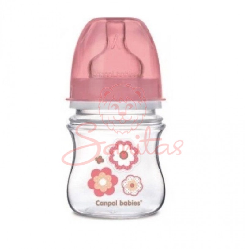 Пляшка з шир. отв. антиколік.Easystart Newborn baby120мл рожеві квіти 35/216_pin