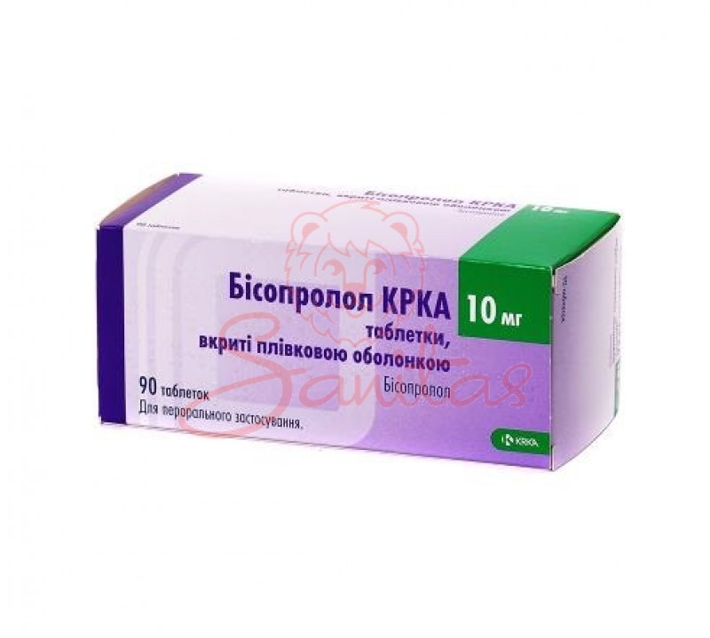 Бісопролол КРКА таб. 10мг №90 (10х9)                                            
