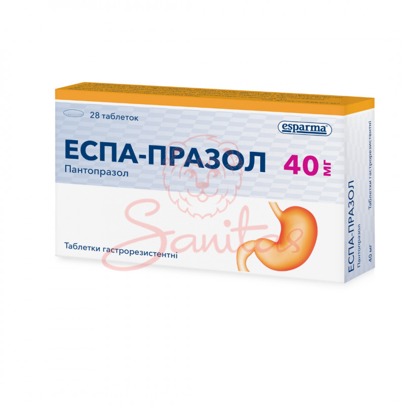 Еспа-Празол таб. гастрорез. 40мг №28 (14х2)                                     