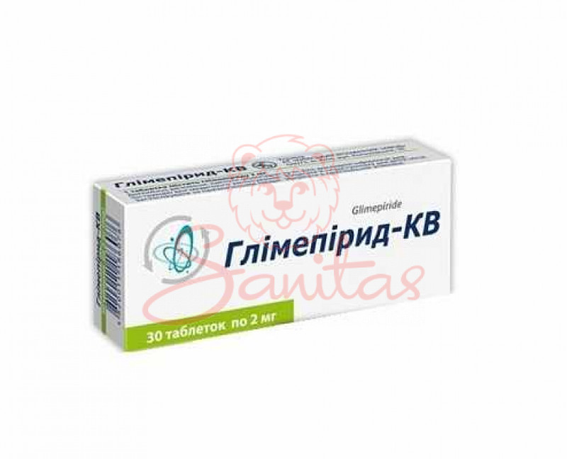 Глімепірид-КВ таб. 2мг №30 (10х3)                                               