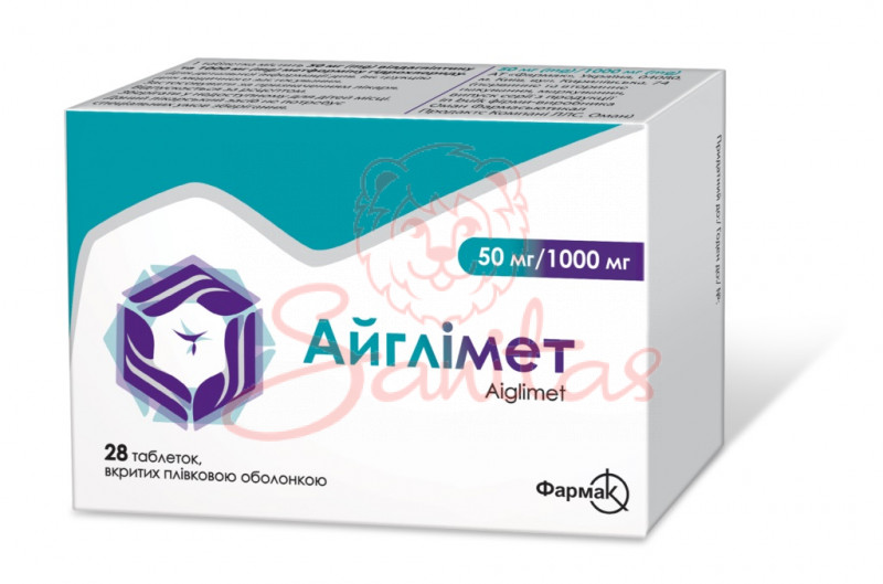 Айглімет таб. 50мг/1000мг №28 (7х4)                                             