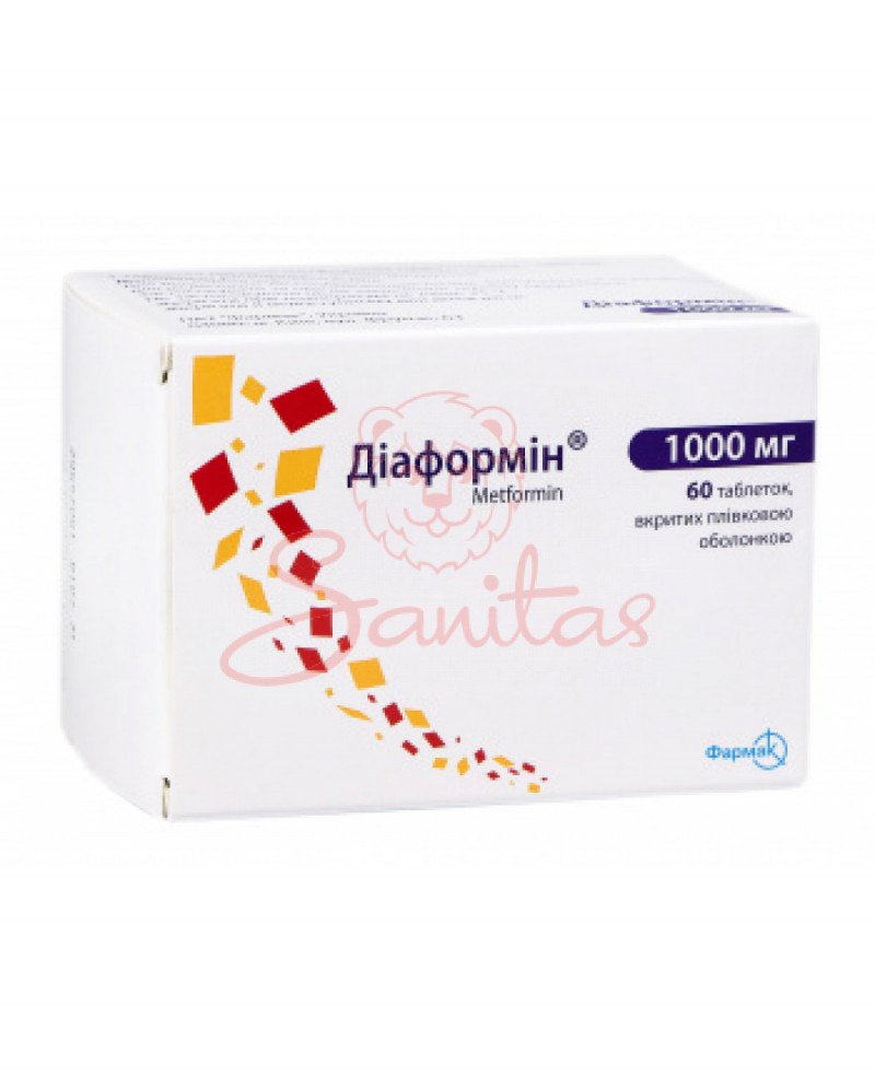 Діаформін таб. 1000мг №60 (10х6)                                                