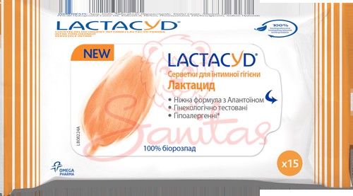 Лактацид (Lactacyd) серв. для інтимної гігієни №15                              