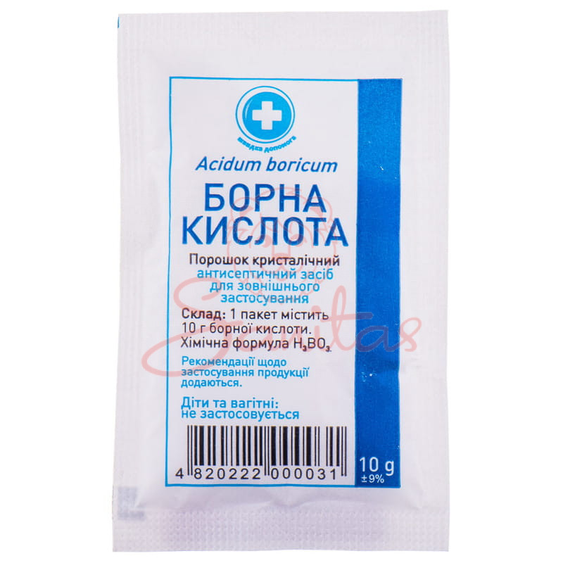 Борна кислота порошок 10г                                                       