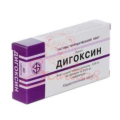 Дигоксин таб. 0.25мг №40 (20х2)                                                 
