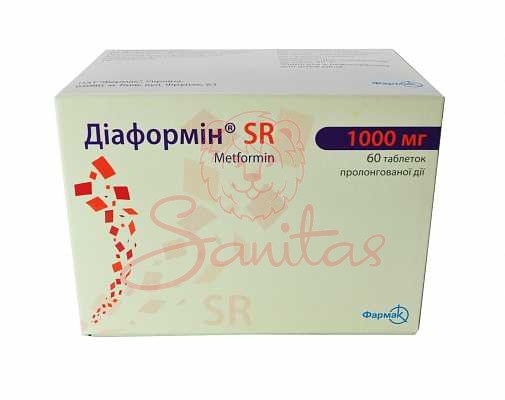 Діаформін SR таб. пролонг.дії 1000мг №60 (10х6)                                 