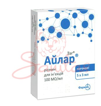 Айлар р-н д/ін. 100 МО/мл 3мл картридж №5                                       