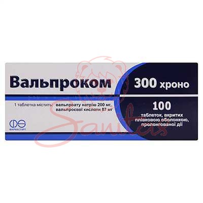 Вальпроком 300 Хроно таб. пролонг. дії №100 (10х10)                             