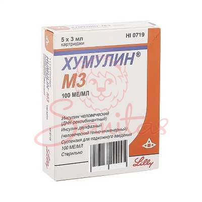 Хумулін МЗ сусп. д/ін. 100МО/мл 3мл КвікПен №5                                  